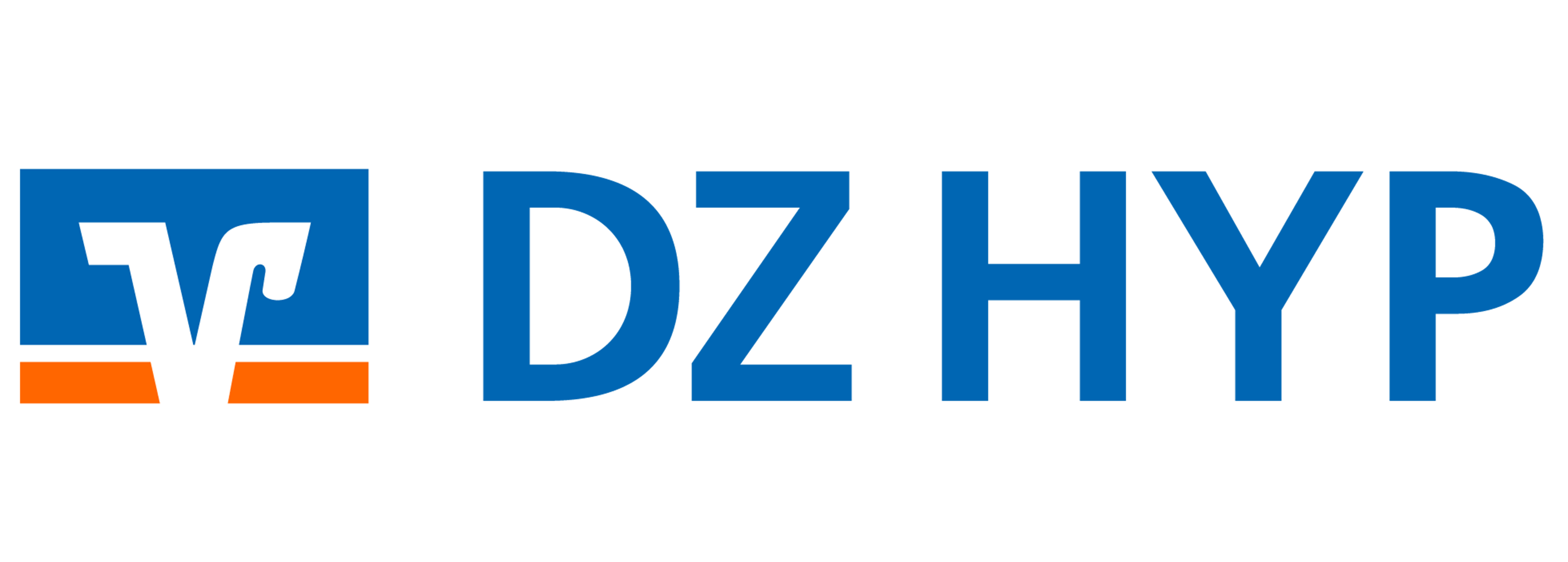 DZ HYP logo in blue and orange