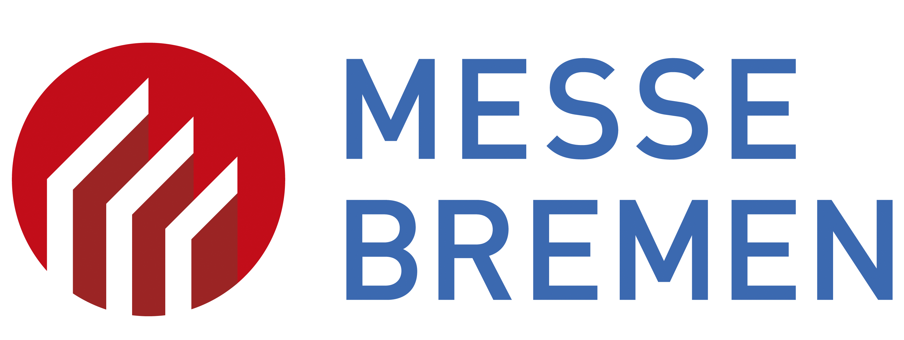 Messe Breme logo in red and blue